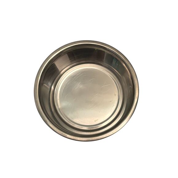 Stainless Steel Set of 2 Dog Bowls Gray Black - Picture 5 of 6